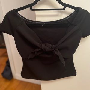 Zara tie front shirt